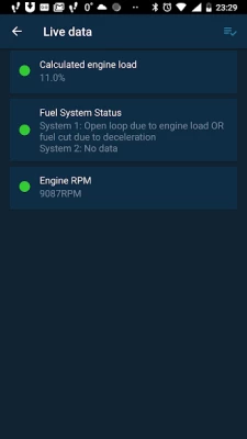 OBD Mary OBD2 screen 6